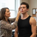 Teacher Demonstrating Vocal Placement